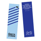 Agatha Christie 'Queen of Crime' Bookmark - Hercule Poirot Quote (Blue)