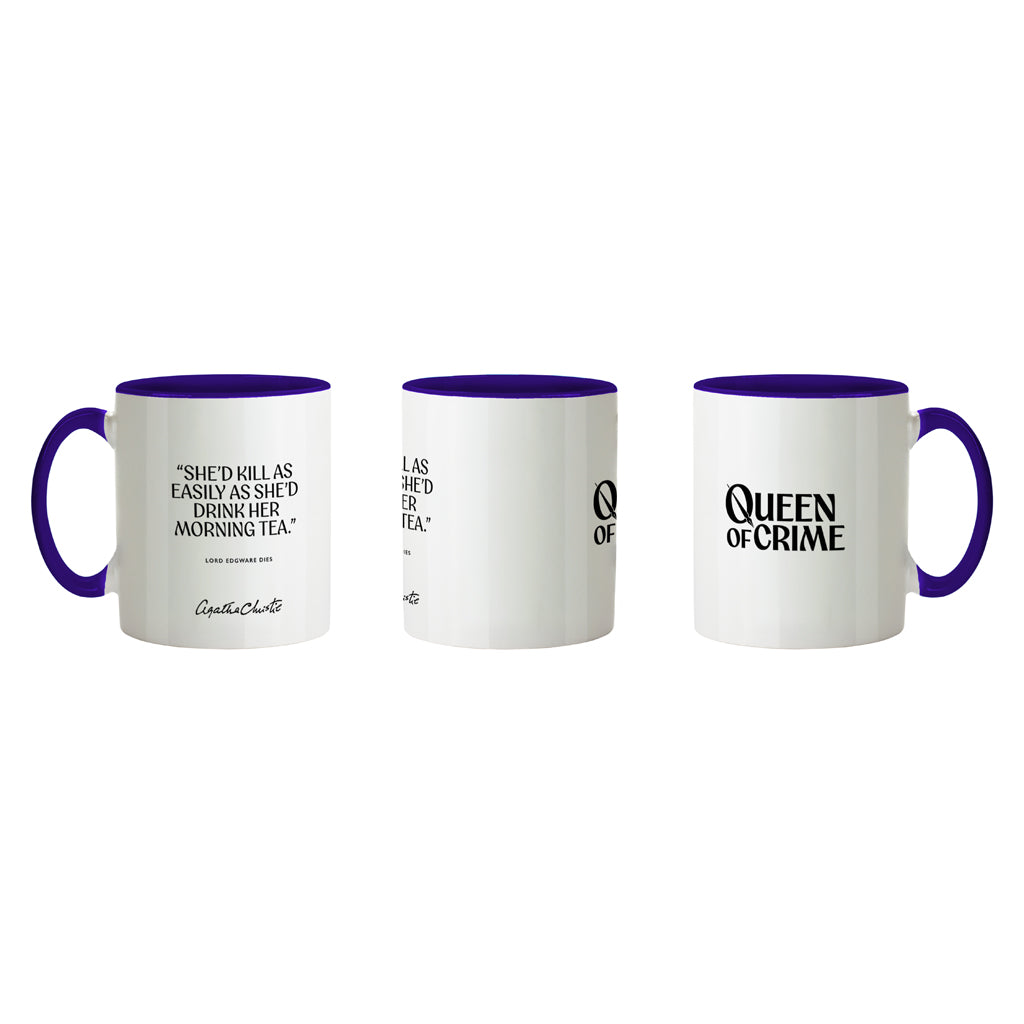 Agatha Christie 'Morning Tea' Mug - Ceramic (Cobalt Blue)