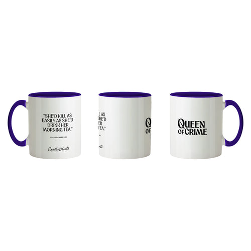 Agatha Christie 'Morning Tea' Mug - Ceramic (Cobalt Blue)