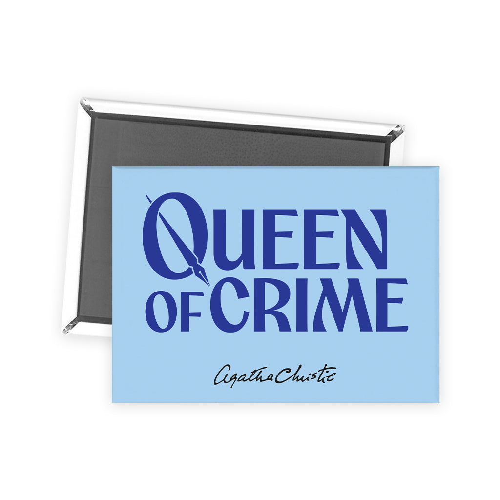 Agatha Christie 'Queen of Crime' Magnet (Blue)