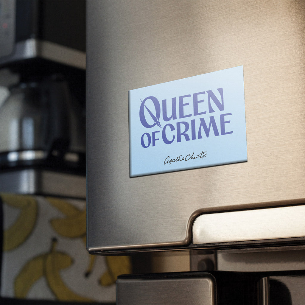 Agatha Christie 'Queen of Crime' Magnet (Blue)