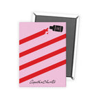 Agatha Christie 'Poison Stripes' Magnet (Red)