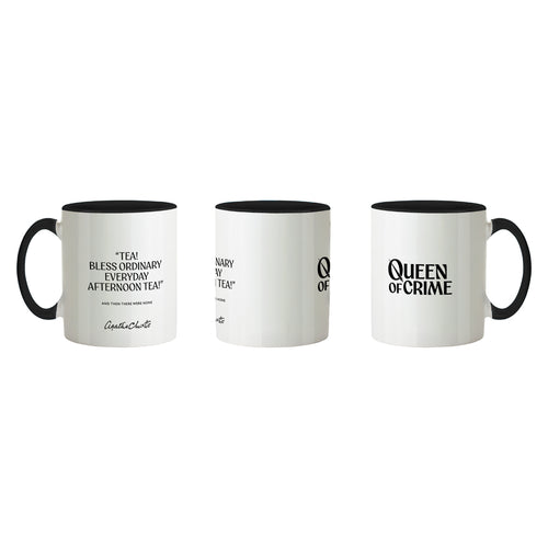 Agatha Christie 'Bless Ordinary Afternoon Tea' Mug - Ceramic (Black & White)