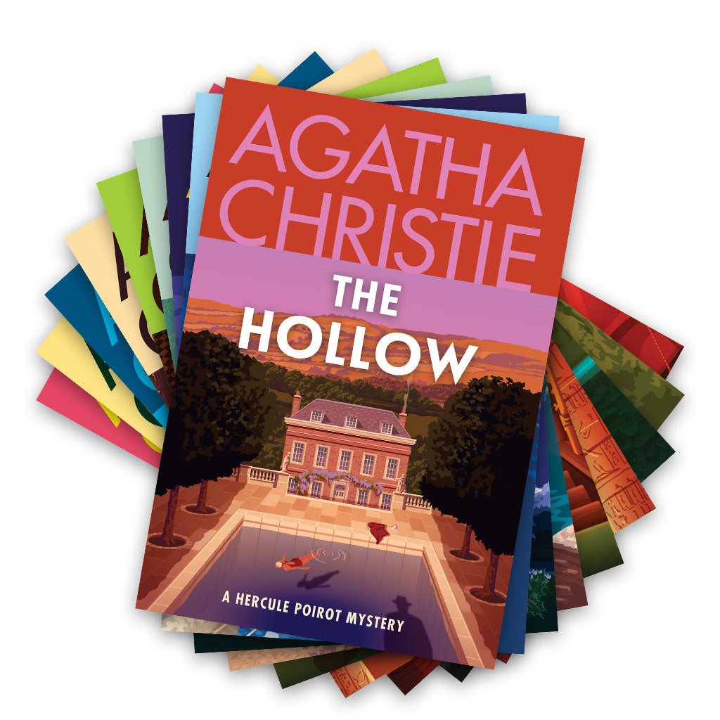 Agatha Christie Postcard Pack of 10 Covers - Art by Stephen Millership