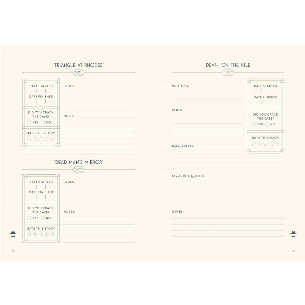 Agatha Christie Reading Tracker: Read, Solve, Record